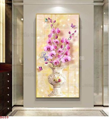 Tệp tin gốc File tranh bình hoa B609 (chất lượng) File tranh bình hoa B609