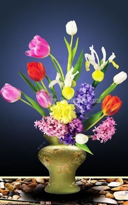 Tải file file gốc bình hoa B61 (gốc) in tranh tráng gương