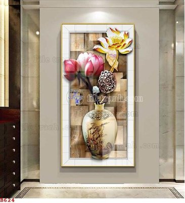 Download file gốc File tranh bình hoa B624 (dùng cho in ấn)