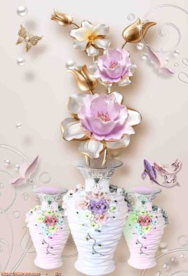 File tranh file gốc bình hoa B63 (gốc) in vải canvas