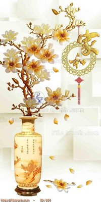 File ảnh file gốc bình hoa B64 (gốc) cho trang trí nhà hàng