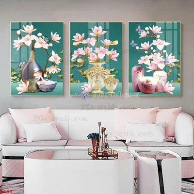 Tải file gốc File tranh bình hoa B663 (in khổ lớn) không vỡ