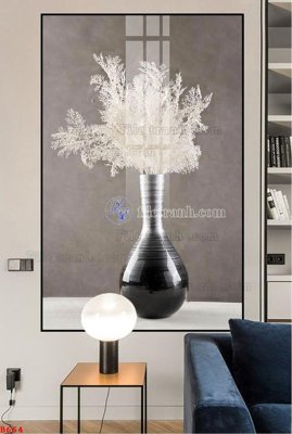 File ảnh File tranh bình hoa B664 (gốc) dùng in Pano