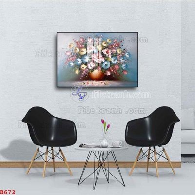 Tải file gốc File tranh bình hoa B672 (in khổ lớn) không mờ