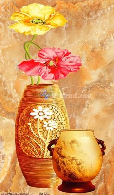 File tranh PSD file gốc bình hoa B68 chất lượng cao