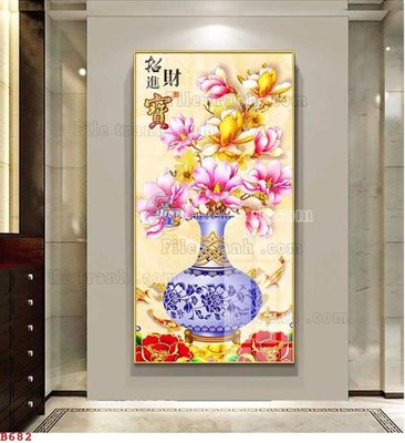 Download file File tranh bình hoa B682 (chuẩn in) chất lượng cao