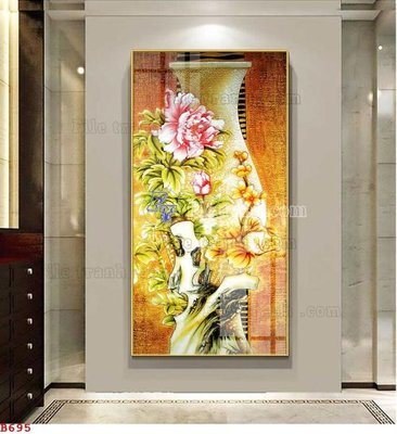 Tải về hình ảnh gốc File tranh bình hoa B695 sắc nét