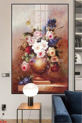 File tranh File tranh bình hoa B704 (file gốc) chủ đề phong thủy