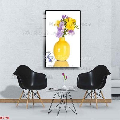 File tranh File tranh bình hoa B778 (bản gốc) trang trí văn phòng
