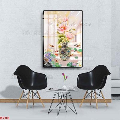 File gốc File tranh bình hoa B788 (trang trí) phòng làm việc
