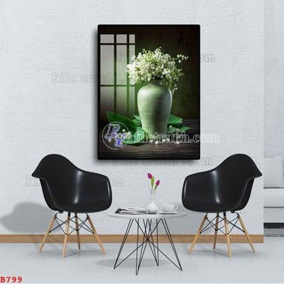 File gốc File tranh bình hoa B799 (in ấn) không giới hạn