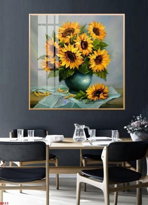 File gốc File tranh bình hoa B823 (in lụa) tranh thuận buồm