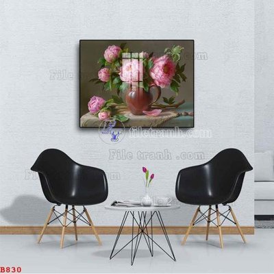 File gốc File tranh bình hoa B830 (trang trí) phòng trẻ em