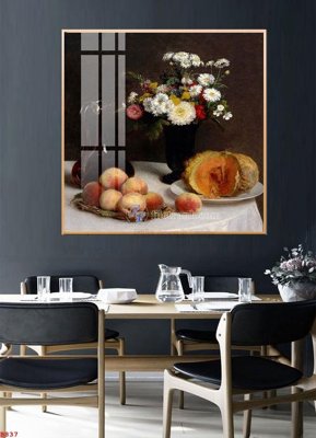 File gốc File tranh bình hoa B837 (phong cách) cổ điển