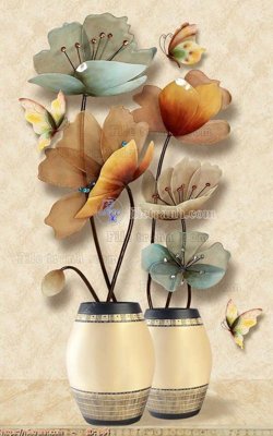 File tranh file gốc bình hoa B84 (file gốc) chuẩn màu in