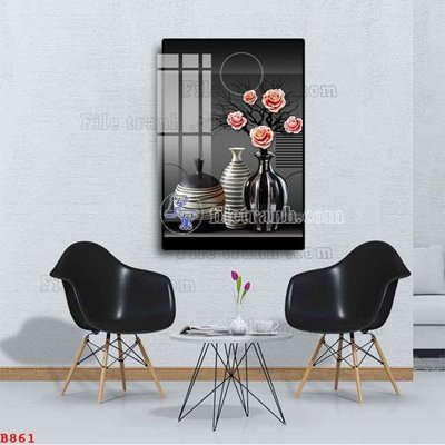 Tải file File tranh bình hoa B861 (gốc) chủ đề tâm linh