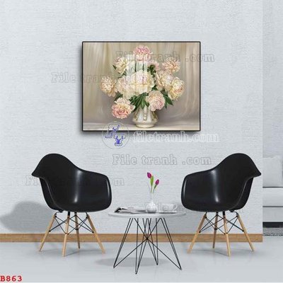 Download file gốc File tranh bình hoa B863 (độ nét cao)