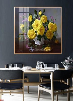 File gốc File tranh bình hoa B869 (in lụa) tranh thuận buồm