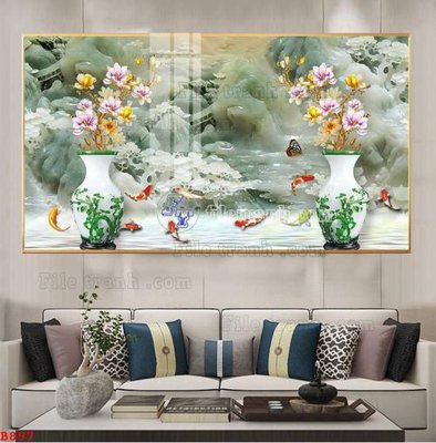 Tải file File tranh bình hoa B897 (gốc) in trên mọi chất liệu