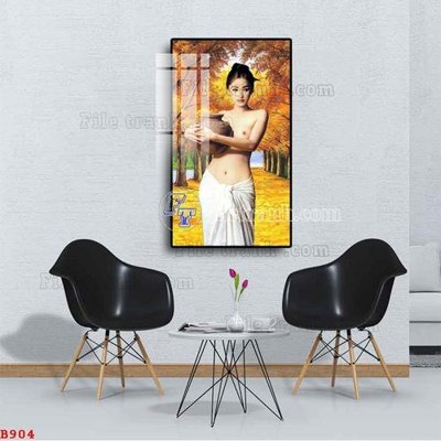 File ảnh File tranh bình hoa B904 (gốc) in Hiflex