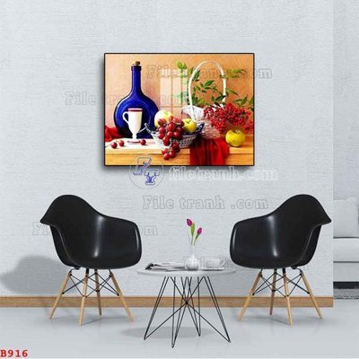 File gốc File tranh bình hoa B916 (thiết kế) độc quyền