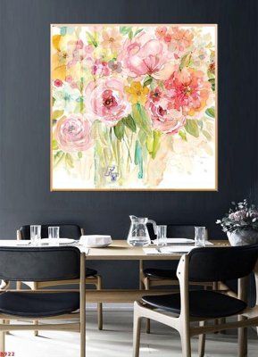 File in trần File tranh bình hoa B922 (bản gốc) phong cảnh