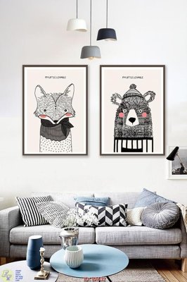 File tranh File tranh bộ bắc âu BA632 (gốc) chủ đề động vật