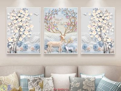 File in trần File tranh bộ bắc âu BA656 (bản gốc) mây trời