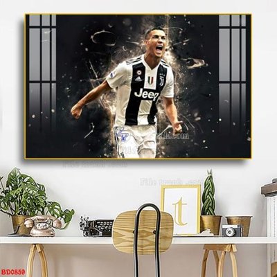 File in trần File tranh treo bóng đá BD859 (bản gốc 3D) sống động