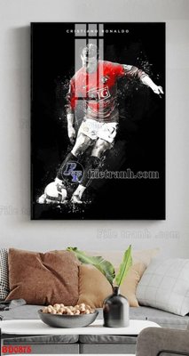 File gốc File tranh treo bóng đá BD875 (in lụa) họa tiết 3D