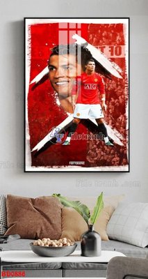 File PSD File tranh treo bóng đá BD886 (bản gốc) độ phân giải cao