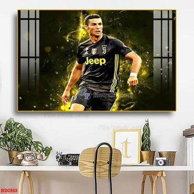 File gốc File tranh treo bóng đá BD953 (cho in UV) siêu nét