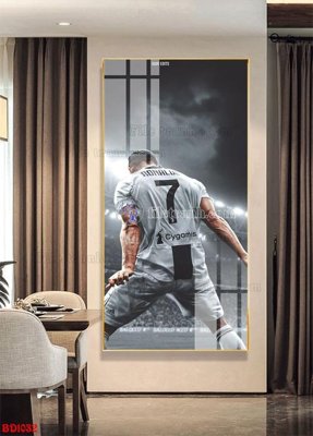 File tranh gốc in trần nhà File tranh treo bóng đá BD1032 3D