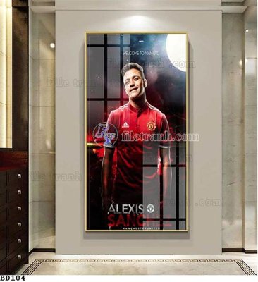 File gốc File tranh treo bóng đá BD103 (in lụa) trang trí tường