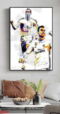 File tranh in trần 3D File tranh treo bóng đá BD1101 (ảnh gốc)