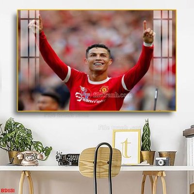 File gốc File tranh treo bóng đá BD1131 (in mica) làm bảng hiệu