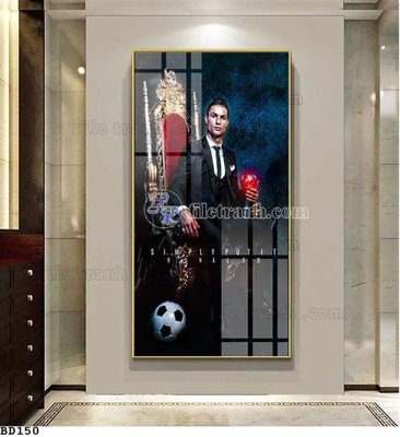 File gốc File tranh treo bóng đá BD149 (in lụa) trang trí tường
