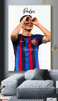 Ảnh gốc File tranh treo bóng đá BD2078 (độ nét cao) in mica