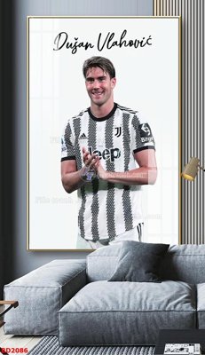 Download file gốc File tranh treo bóng đá BD2086 (in lụa) tranh 3D