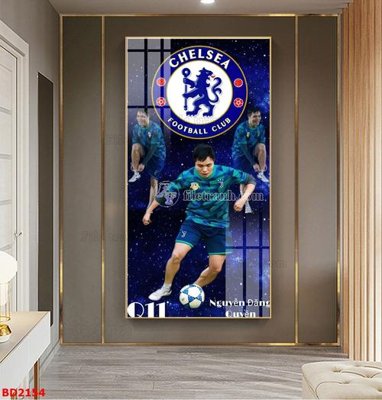 File gốc File tranh treo bóng đá BD2154 (in lụa) tranh phong thủy