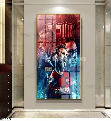 File in trần File tranh treo bóng đá BD312 (file gốc) hoa văn 3D