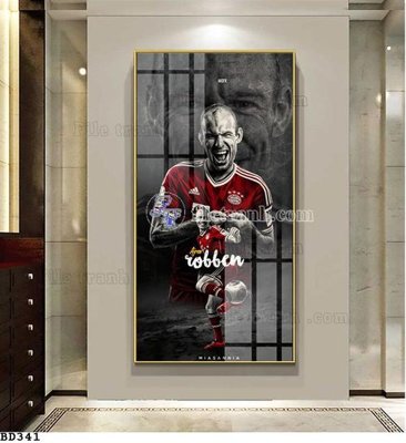 Ảnh gốc file in lụa File tranh treo bóng đá BD340 chi tiết