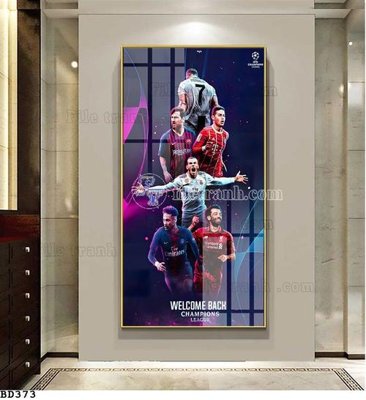 File PSD File tranh treo bóng đá BD372 (chất lượng in ấn)