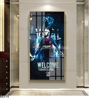 File tranh File tranh treo bóng đá BD373 (gốc) in vải canvas