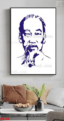 File ảnh gốc File tranh bác hồ in ấn BH102 không vỡ nét
