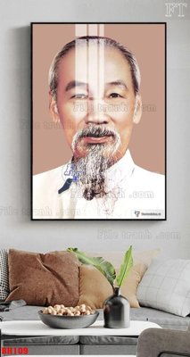 File gốc File tranh bác hồ in ấn BH109 (in tráng gương) sang trọng