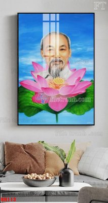 File in trần File tranh bác hồ in ấn BH113 (file gốc) hoa văn 3D
