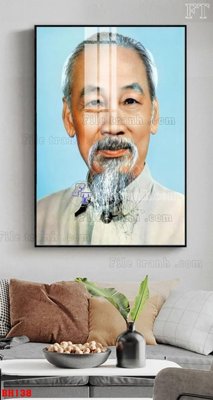 Ảnh gốc file in lụa File tranh bác hồ in ấn BH138 chi tiết