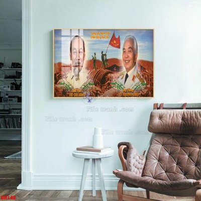 File gốc File tranh bác hồ in ấn BH142 (chủ đề hiện đại) trang trí