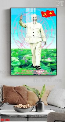 File PSD File tranh bác hồ in ấn BH183 (bản gốc) đã tách nền